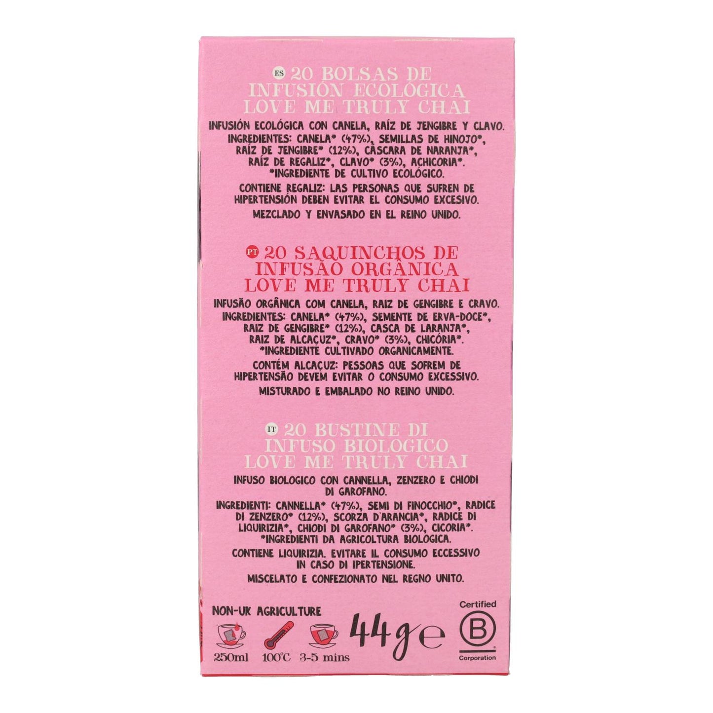 Infusión Love Me Truly Bio Cupper 20 bolsitas