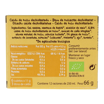 Caldo de Pollo en Cubitos Biocop 6 x 11 g