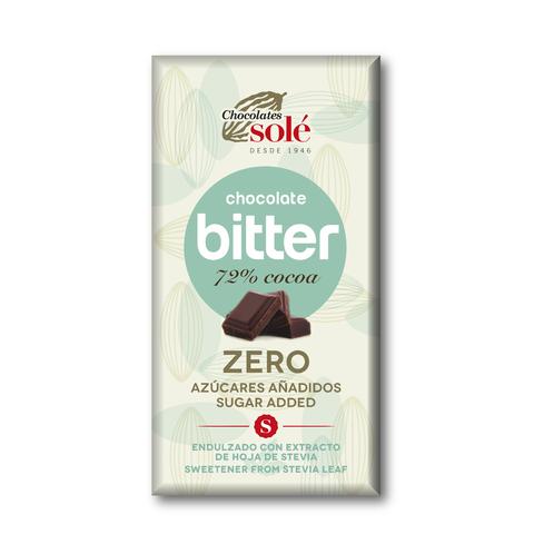 Bitterschokolade Zero Zucker 72 % Solé 100 g