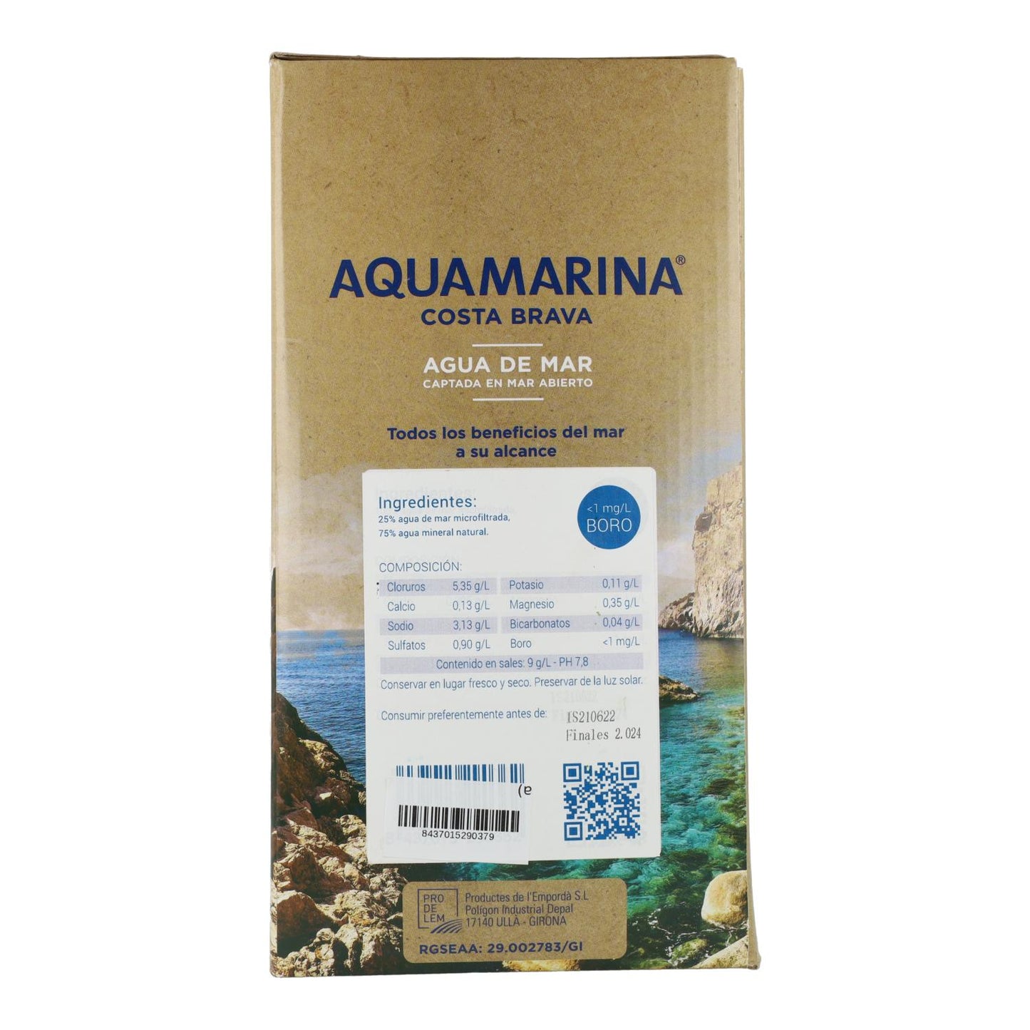 Eau de mer isotonique Bag in Box Aquamarina 5 L