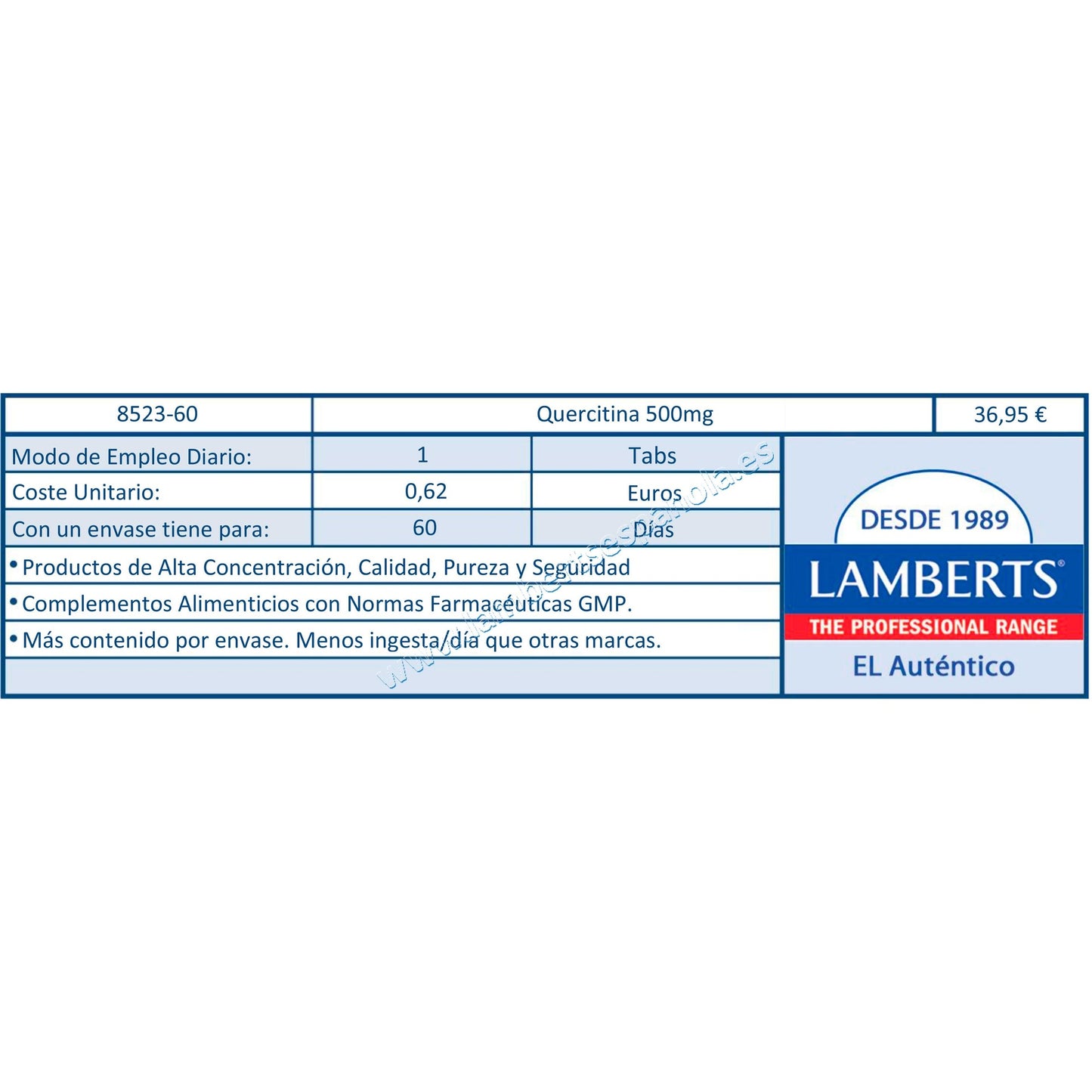 Kwercytyna  60 tabletek po 500 mg, Lamberts