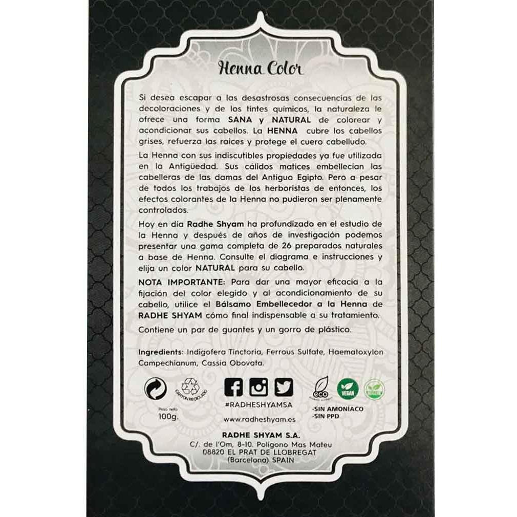 Poudre de henné noir Radhe Shyam 100 g