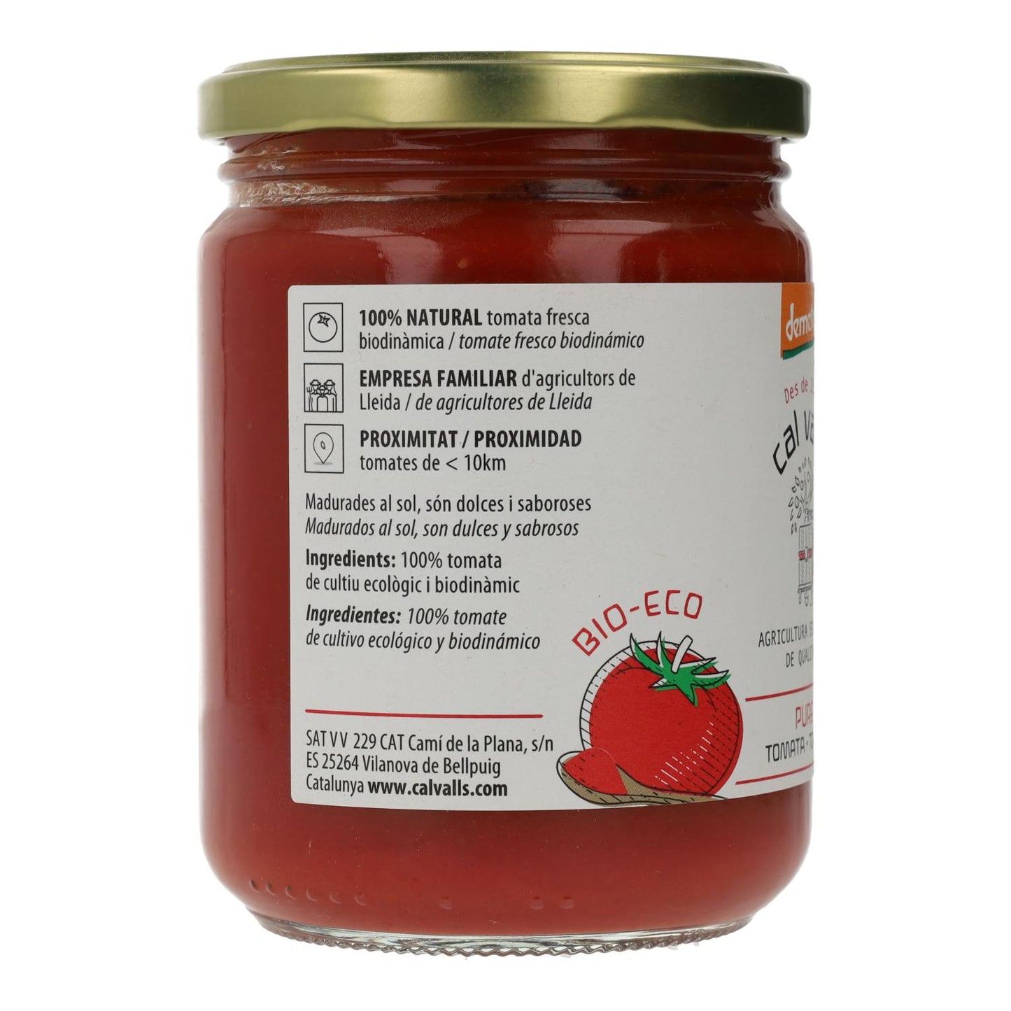 Cal Valls Organic Tomato Purée, 400 g