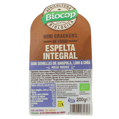 Mini Crackers de Espelta con Chía Biocop 200 g