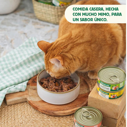 Full tin of Wild Balance Fisherman's Stew with Salmon and Pork for Cats 80 g