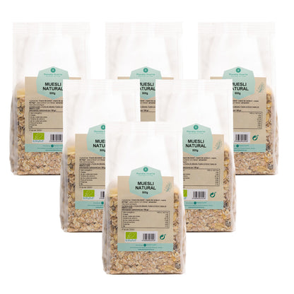 Pakket 6x Natuurlijke muesli met rozijnen ECO Planeta Huerto 500 g