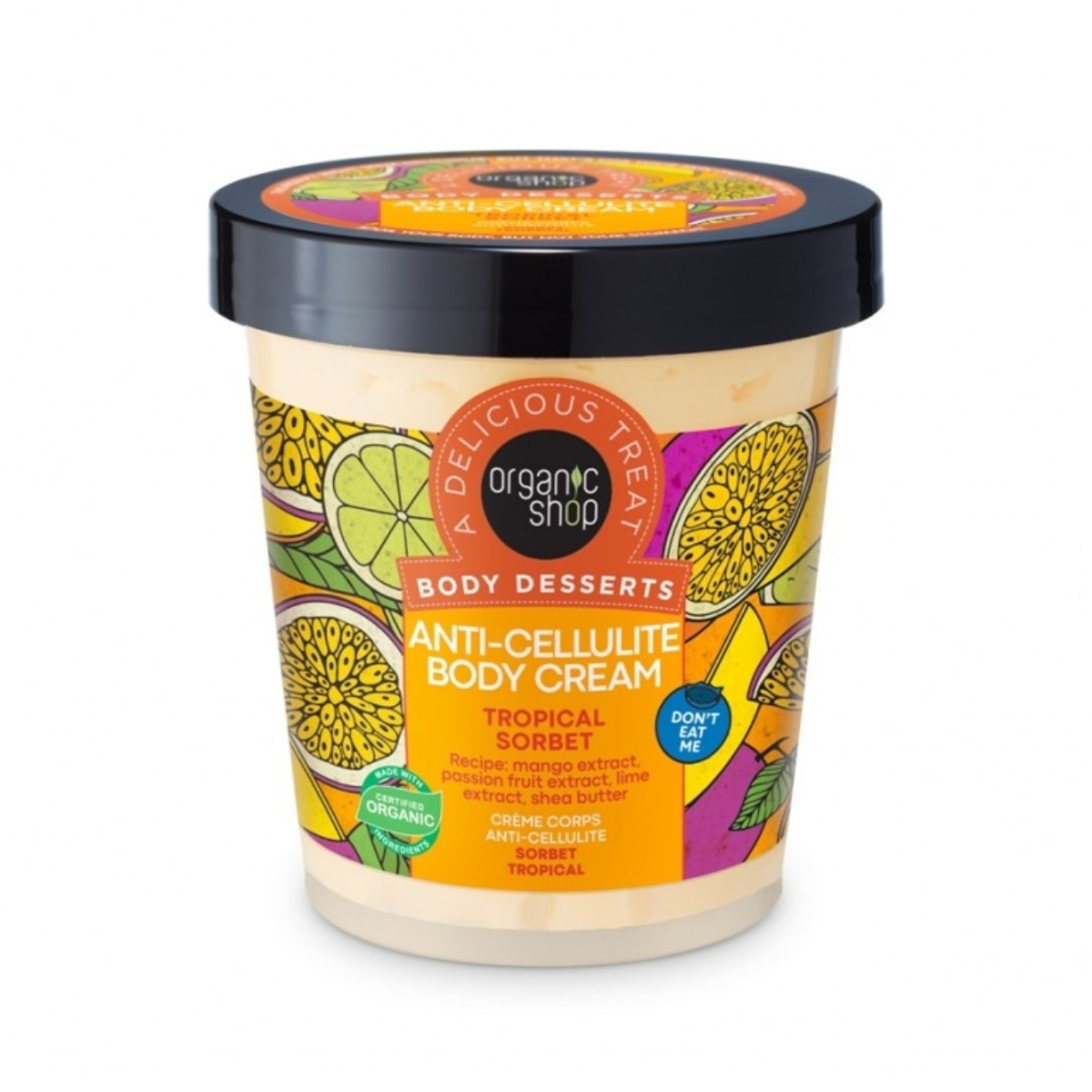 Anticellulitis bodycrème tropisch sorbet Organic Shop 450 ml