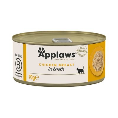 Natuurlijke graanvrije natte kattenvoeding Blikje Kipfilet - Applaws Cat 70 g