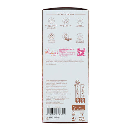 Naturalna farba do włosów w kolorze jasnobrązowym, Khadi, 100 g