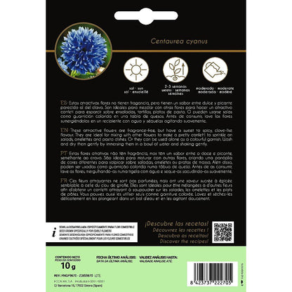 Ätbara blommor från Centaurea Rocalba