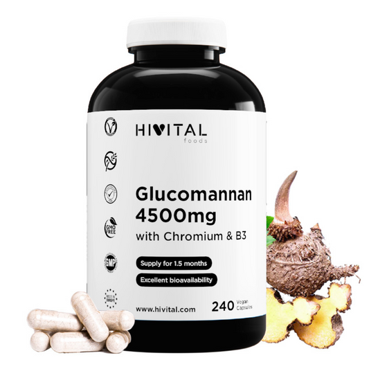 Glucomannane 4500 mg Hivital 240 gélules végétaliennes