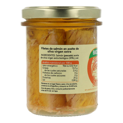 Filets de saumon bio en conserve Biocop 195 g