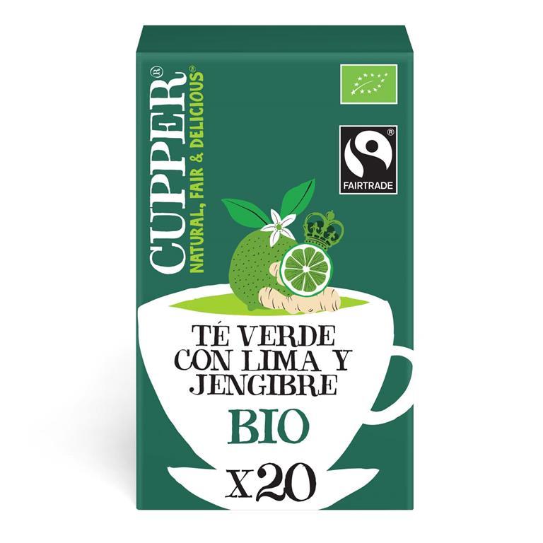Groene thee limoen en gember Bio Cupper 20 zakjes