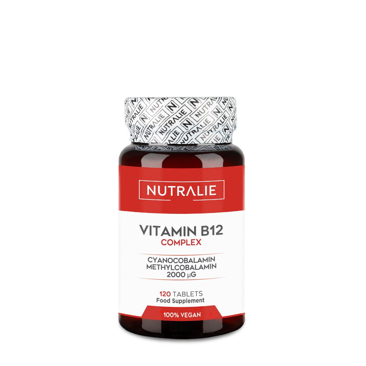 Complexe de vitamine B12 2000 mcg Fatigue Nutralie 120 comprimés