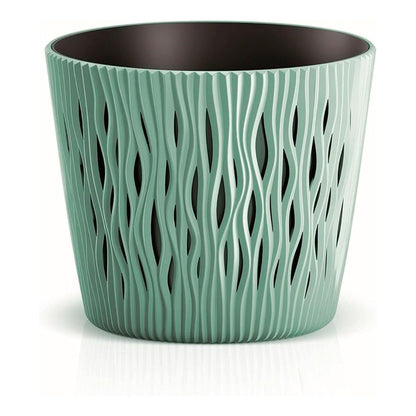 Pot Duna avec insert turquoise D 22 x 19