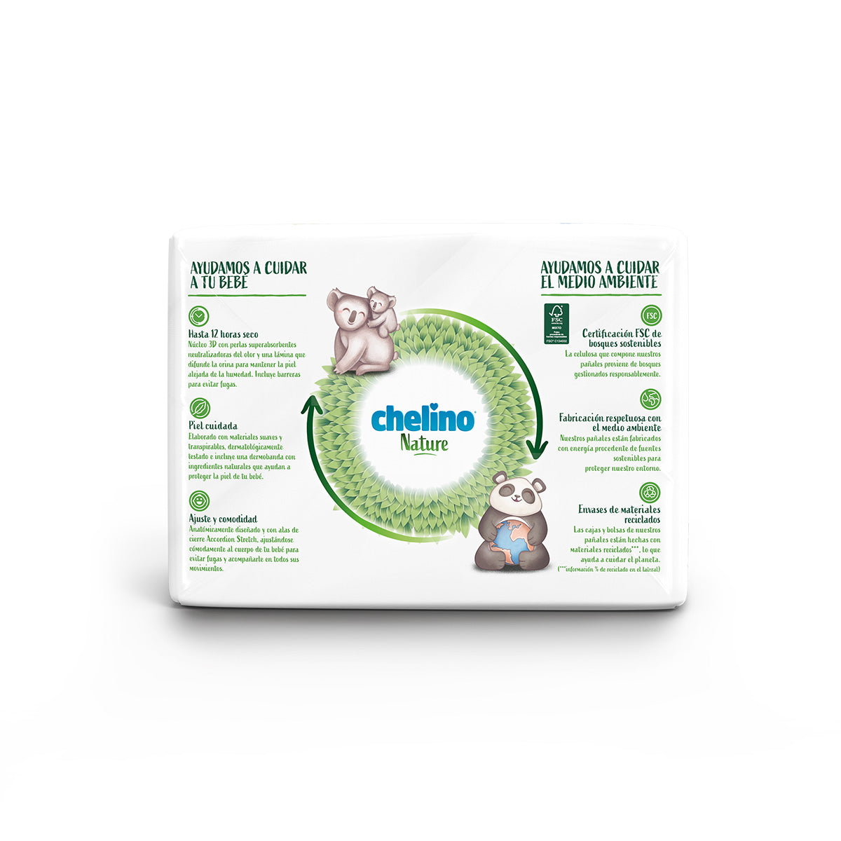Pakket 6x luiers T2 3-6 kg Chelino Nature 28 stuks
