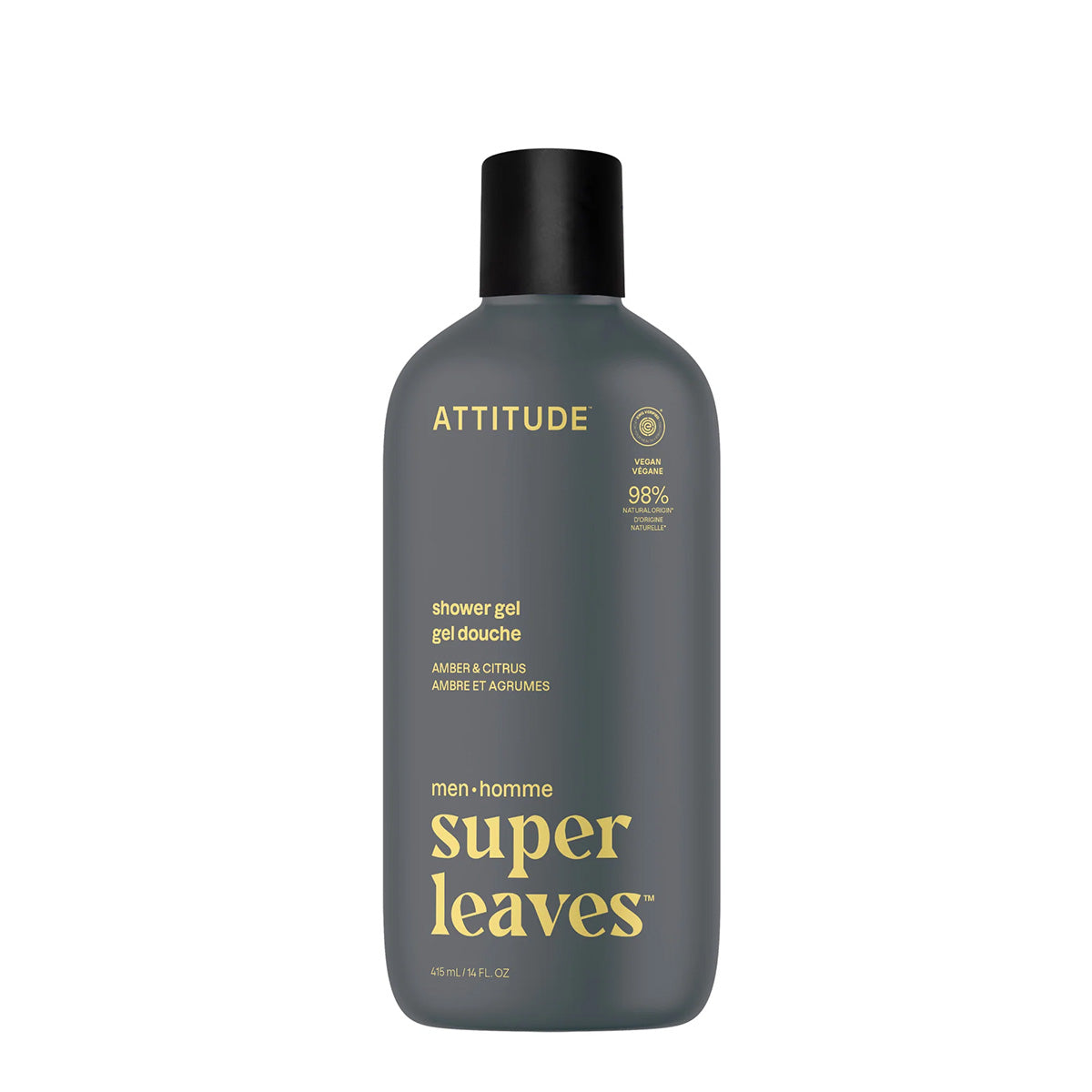 Super leaves men Duschgel Amber & Citrus Attitude 415 ml