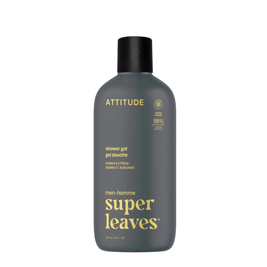 Super leaves men Gel douche Ambre & Agrumes Attitude 415 ml