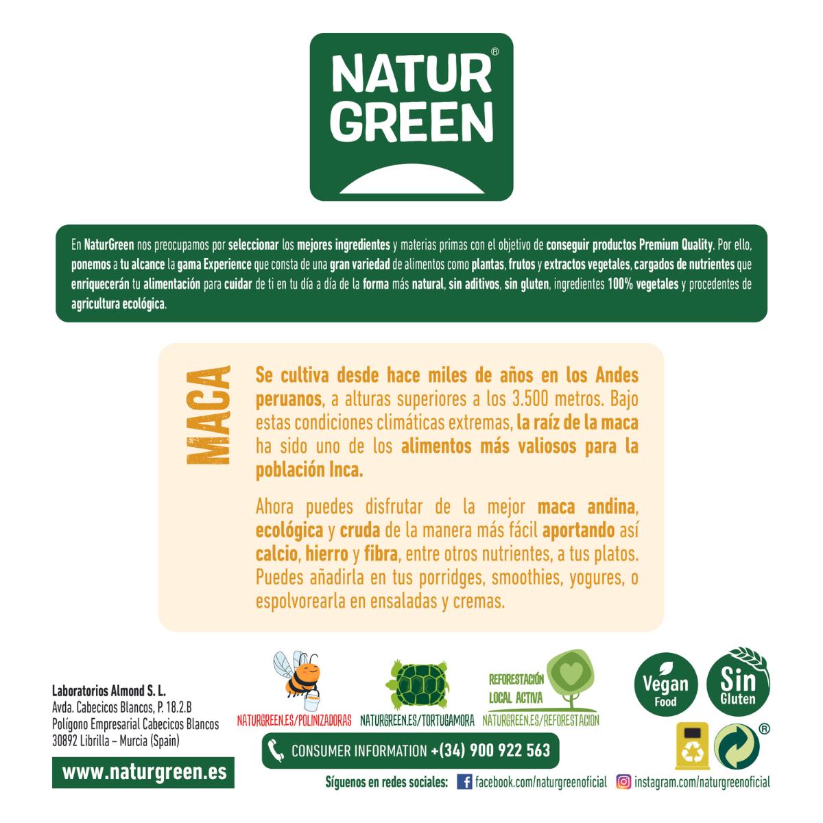 Maca BIO Naturgreen 200 g