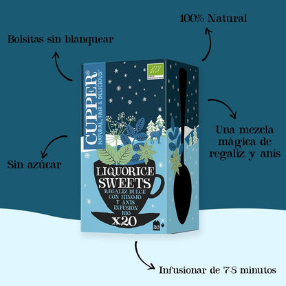 Infusion bio à la réglisse d'hiver, 20 sachets de thé