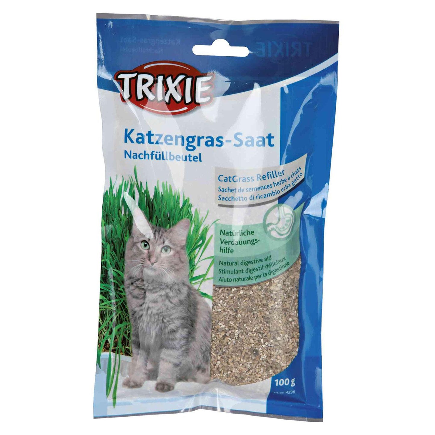 Kattgräsrefill för Trixie-bricka 100 g