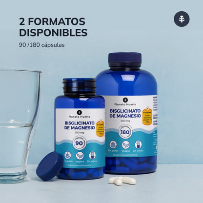 Magnésium Bisglycinate 500 mg Planeta Huerto 180 gélules