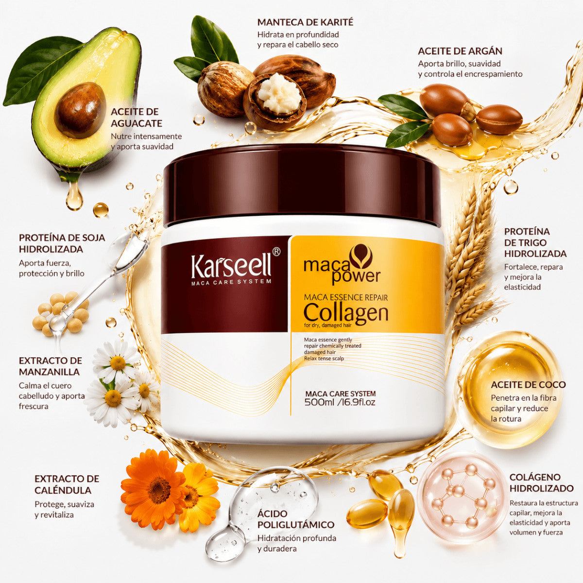 Mascarilla Capilar Colágeno Karseell 500 ml