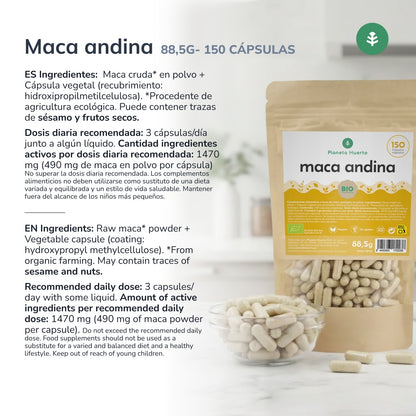 Bio Maca Planeta Huerto 150 Kapseln
