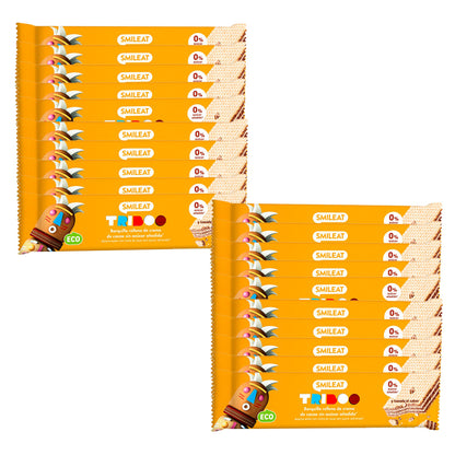 Pakket 20x gevulde wafeltjes 30 g ECO Smileat