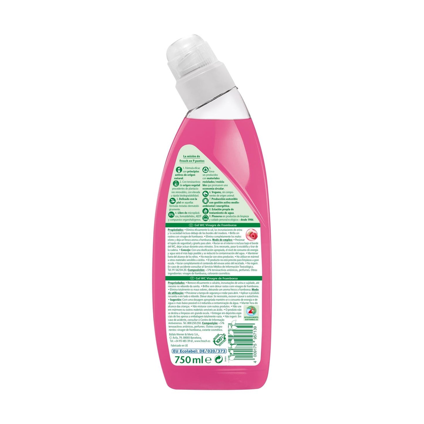 Frosch Gel Toilette Au Vinaigre De Framboise 750Ml