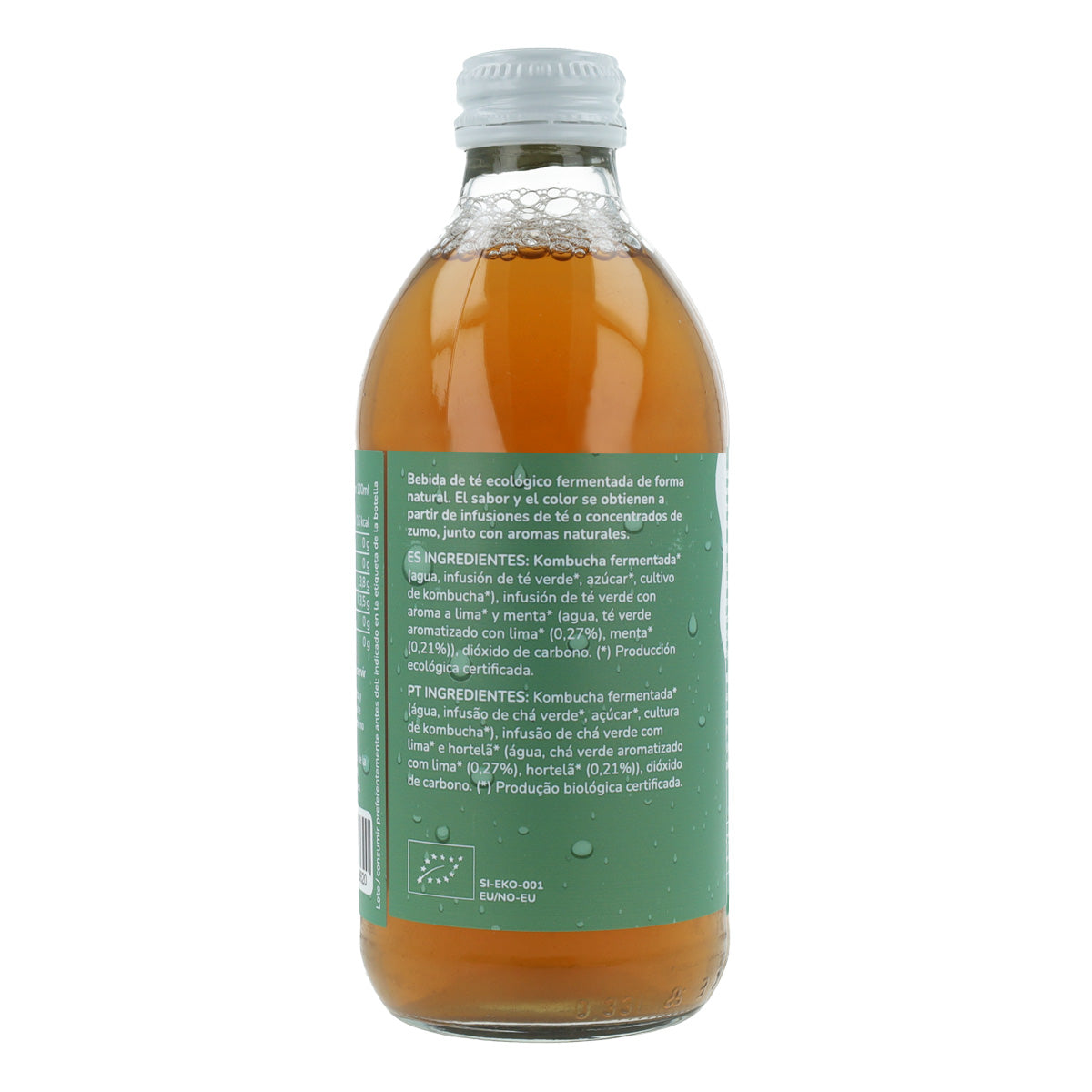 Pack 6x Kombucha ECO thé vert et citron vert Planeta Huerto 330 ml