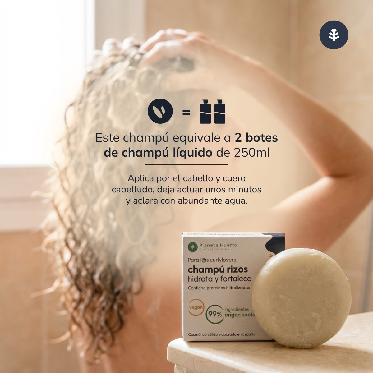 Metodo Ricci Shampoo solido con proteine idrolizzate Planeta Huerto 85 g