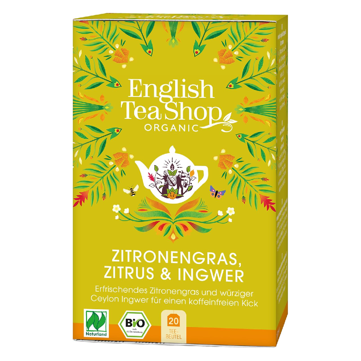 Infusion à la feuille de citron, à l'orange, au gingembre et à la mandarine English Tea Shop 20 sachets