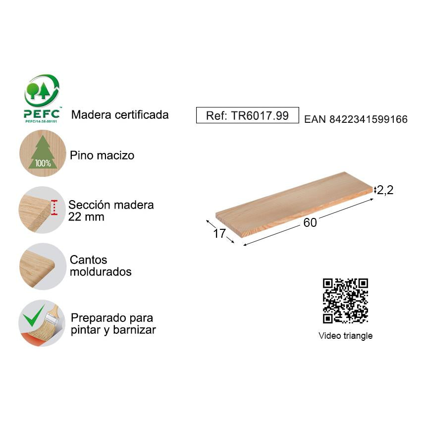 Półka ścienna Triangle 90x25 cm