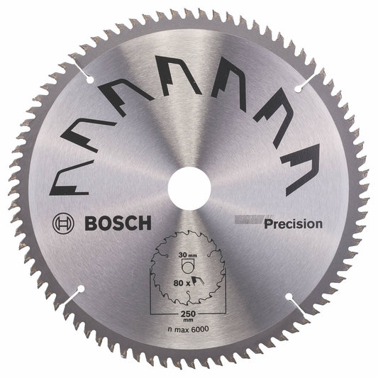 Bosch precisionsskiva för cirkelsåg 250 x 30 mm 80 tänder