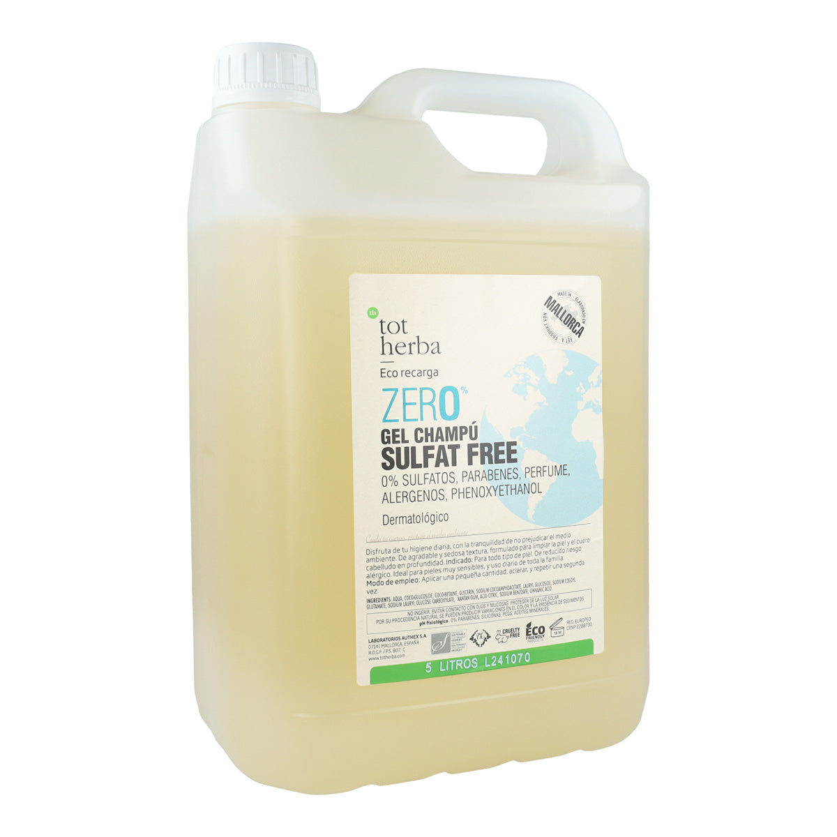 Sulfatfreies Shampoo-Gel Zero Tot Herba 5 Liter