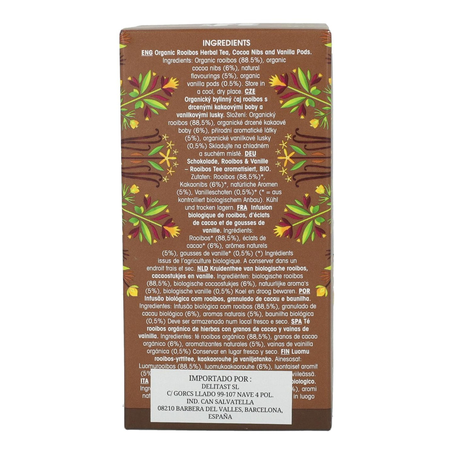 English Tea Shop Organic Rooibos Chocolate and Vanilla Tea, 40 g