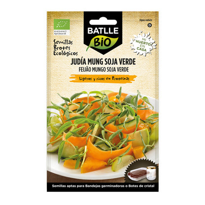 Ekologiczne zielone nasiona soi do kiełkowania Batlle