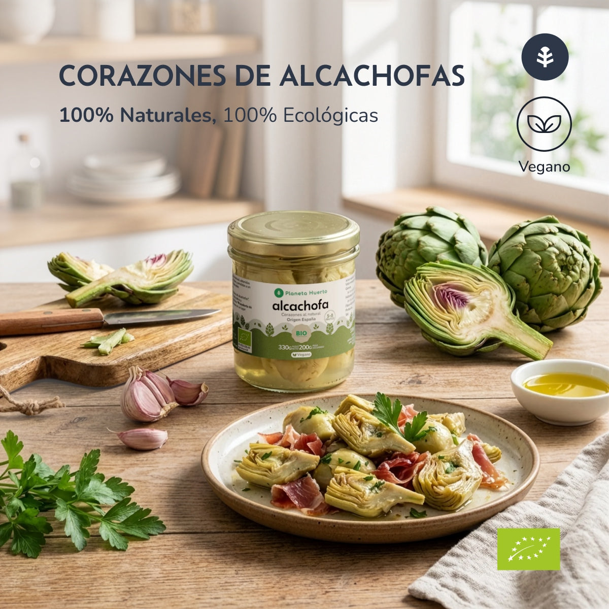 Alcachofa corazones ECO Planeta Huerto 330 g