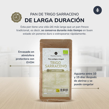 Pane integrale di grano saraceno ECO Planeta Huerto 500 g