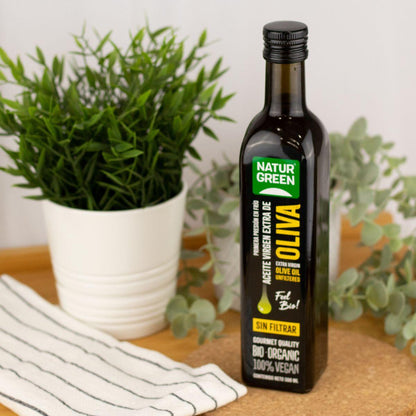 Huile d'olive extra vierge non filtrée bio NaturGreen, 500 ml