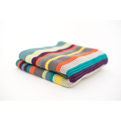 Mantita bebé de punto CoZee 100% algodón Tutti Bambini Multicolour Stripes