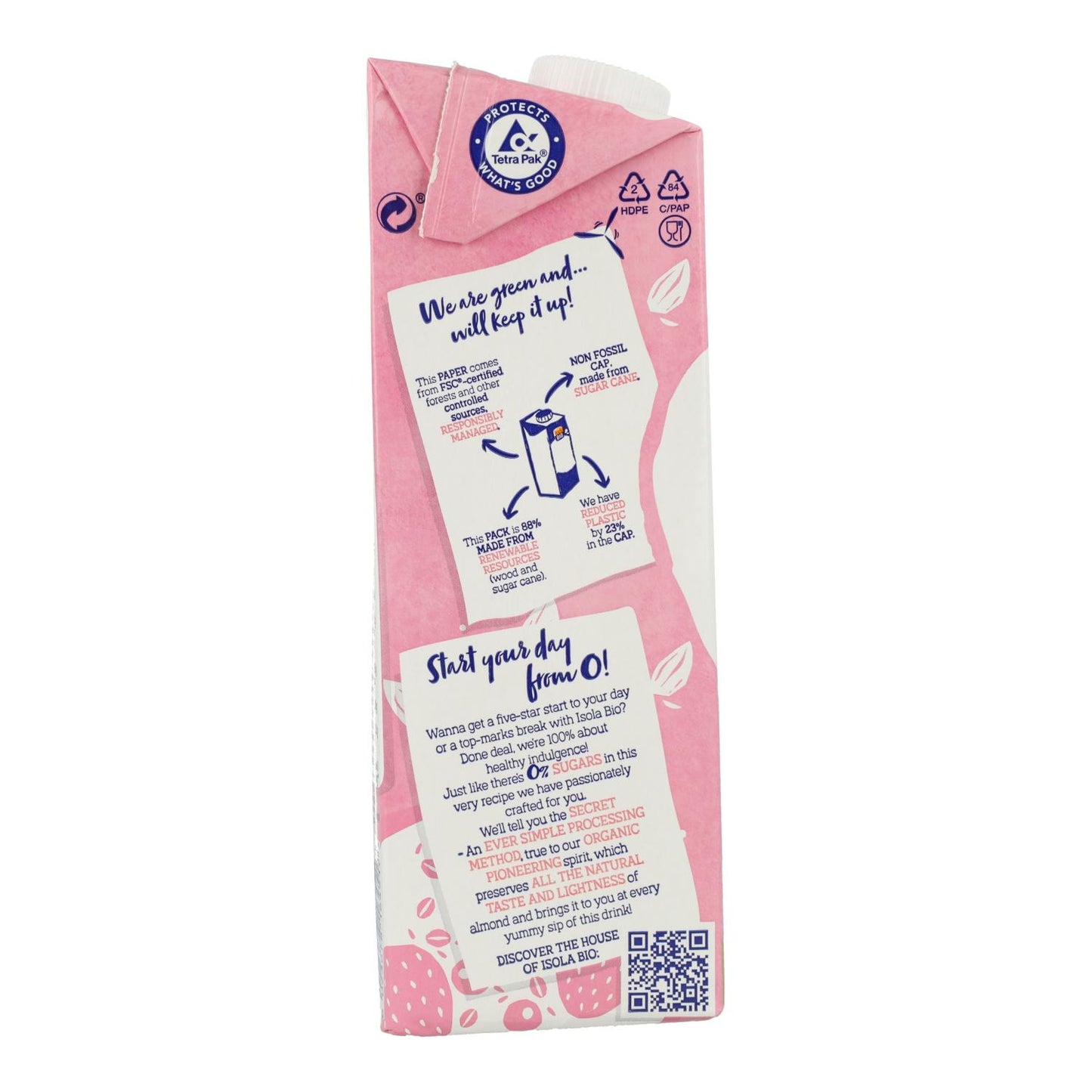6er-Pack Bio-Mandelmilch ohne Zucker Isola Bio 1 l