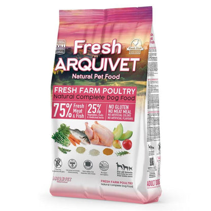 Fresh Farm Poultry Arquivet Aliment complet semi-humide pour chiens 2,5 kg