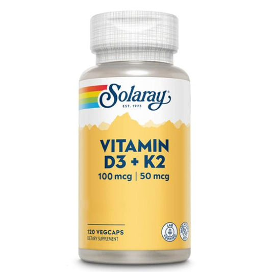 Vitamin D3 & K2 (Mk7) 120 Capsules Solaray
