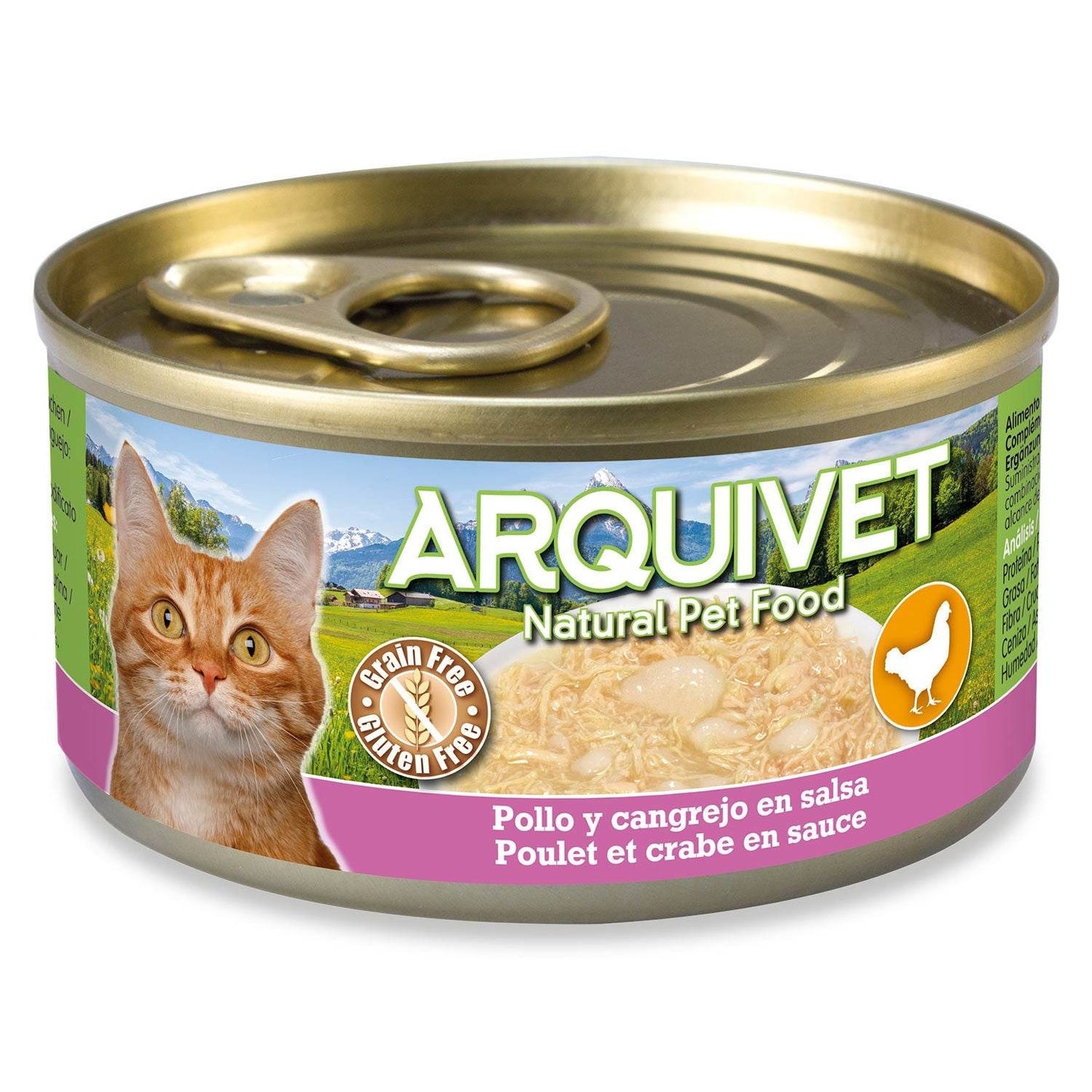 Poulet et crabe en sauce Arquivet 80 g Nourriture humide pour chats
