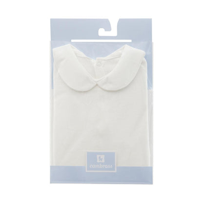 Body met kraag en korte mouwen beige Cambrass maat 3