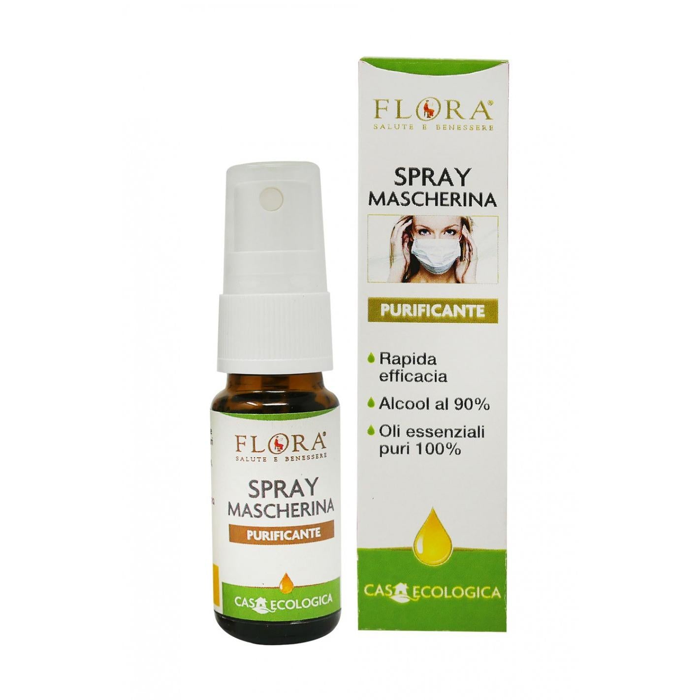 Desinfektionsspray för ansiktsmasker Flora 30 ml