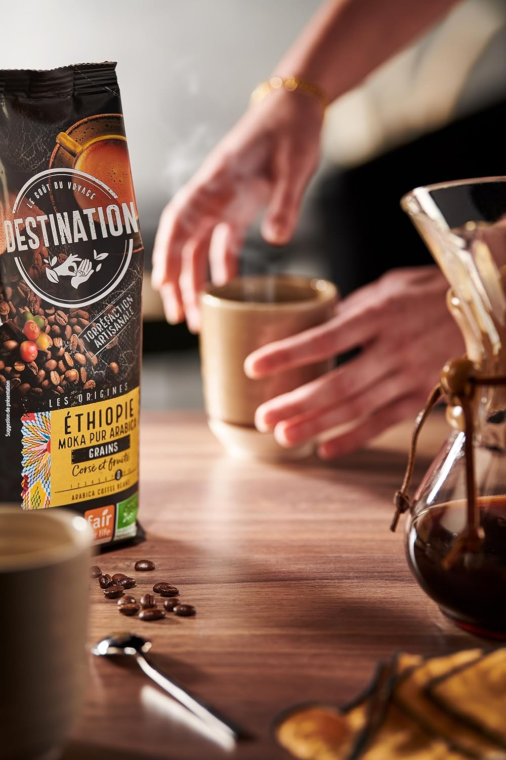 Gemalen koffie Ethiopië Moka 100% Arabica BIO Destination 250 g