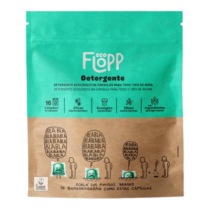 Detergent do prania BIO Eco Pack Flopp 16 kapsułek